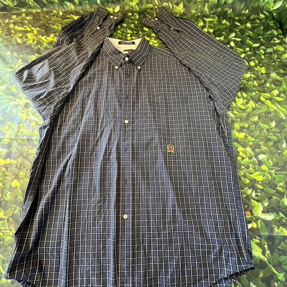 Tommy-hilfiger Men's Navy and Blue Shirt